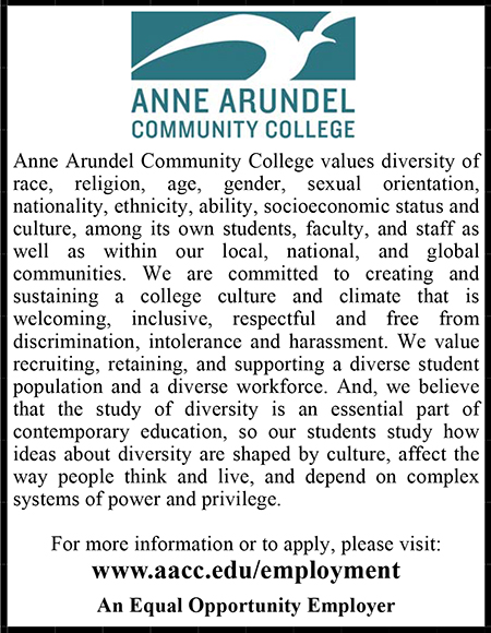 Anne Arundel Community College EEO Ad