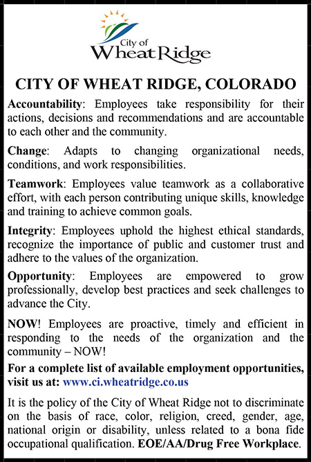 City of Wheat Ridge EEO Ad