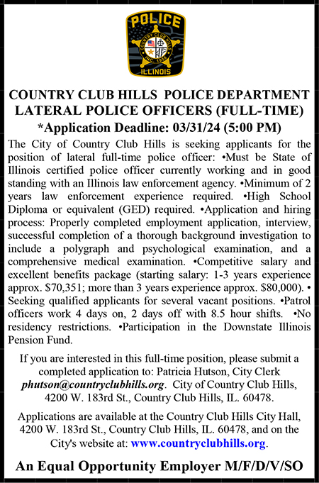 Country Club Hills Police Ad.pub