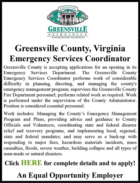 Greensville County Emergency Services Coordinator.pub