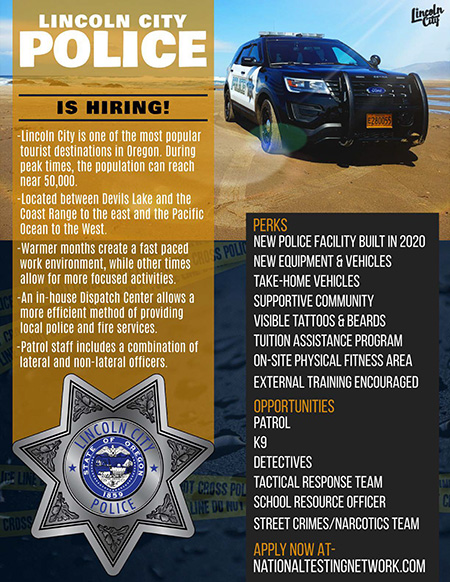 Lincoln City Police Is Hiring Ad 07.20