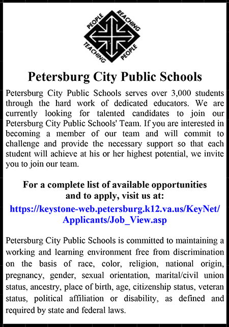 Petersburg City VA Schools Ad