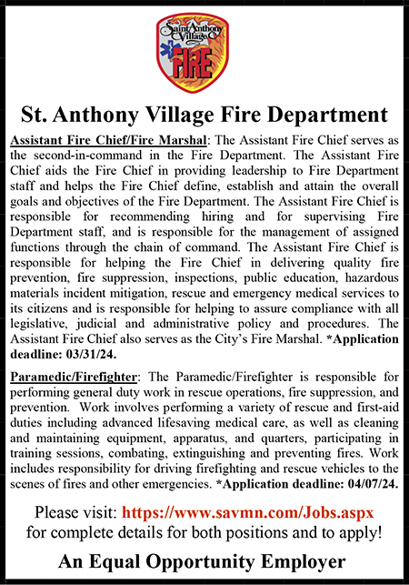 St. Anthony Village Fire Ad.pub