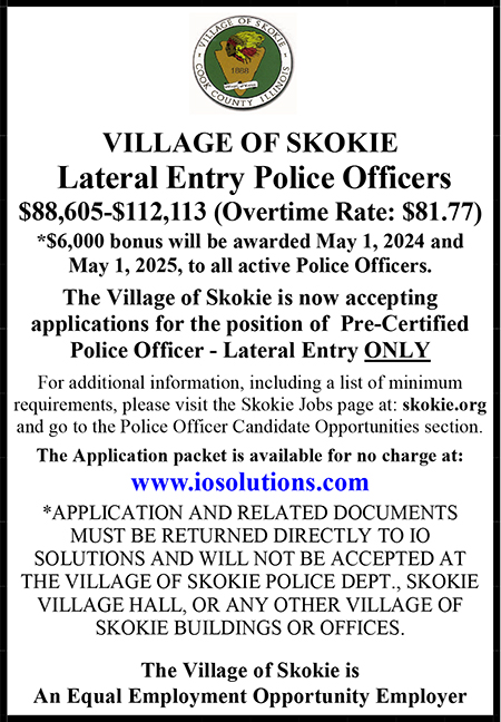 Village of Skokie Lateral Police Ad.pub