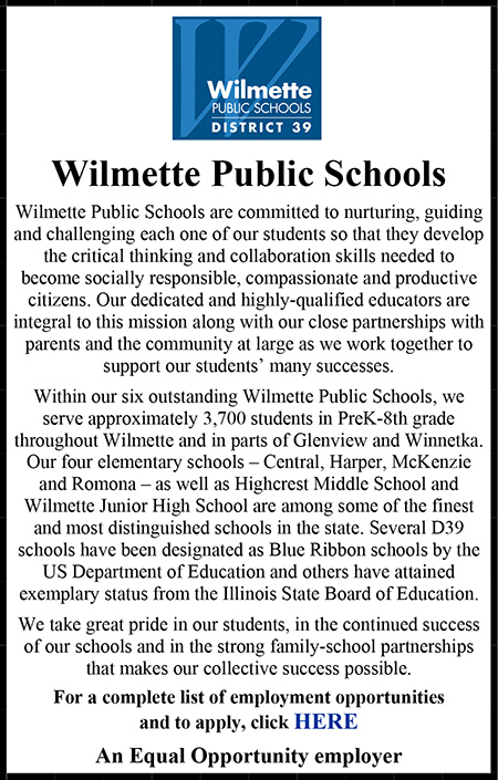 Wilmette Public Schools Ad
