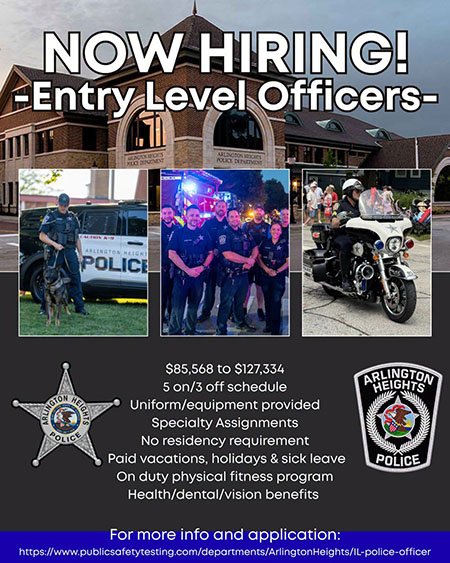 Arlington Heights Police Entry Level Flier 08.21.26