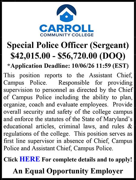 Carroll Community College Special Police Officer Ad.pub