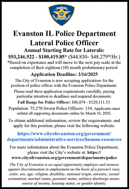 Evanston IL Police Lateral Ad.pub