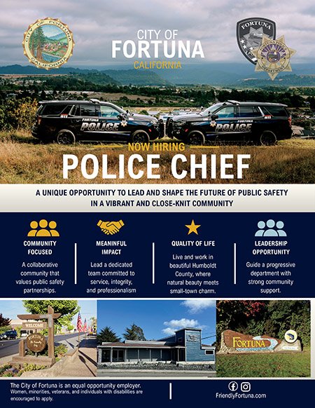 City of Fortuna Chief of Police Ad 09.15.26
