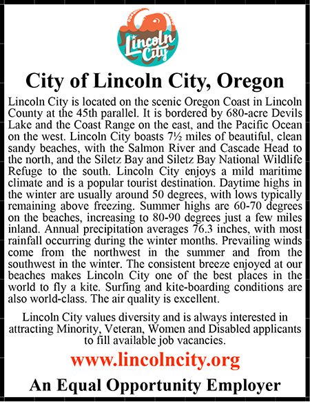 City of Lincoln City EEO Ad 01.27.26