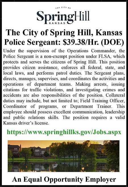 City of Spring Hill Police Sgt Ad.pub