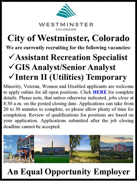 City of Westminster CO Multiple Position Ad.pub