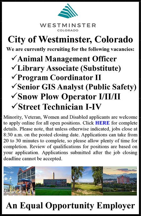 City of Westminster CO Multiple Position Ad.pub