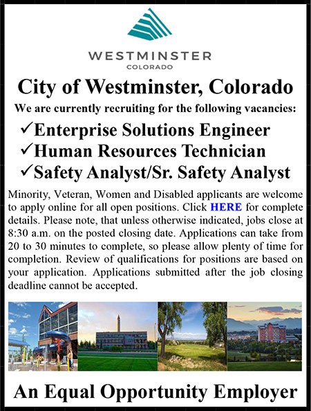 City of Westminster CO Multiple Position Ad.pub
