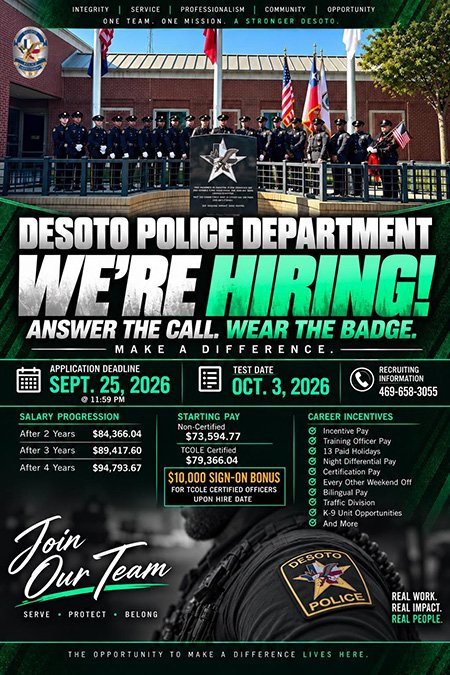 Desoto TX Police Ad 09.10.26