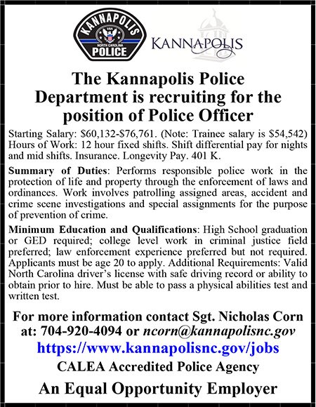 Kannapolis Police Ad (New) 09.10.26