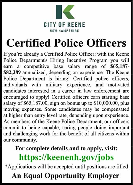 City of Keene NH Police Ad.pub