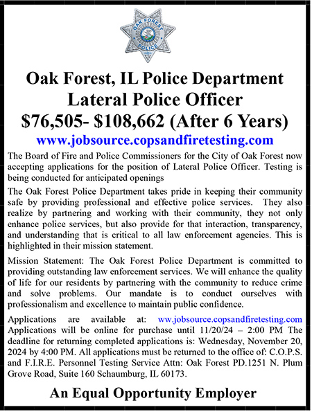 Oak Forest Police Ad.pub