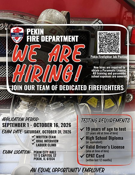 Pekin Fire - Testing Flyer 2026 - 2