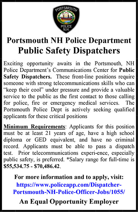 Portsmouth NH Police Department Dispatcher Ad.pub