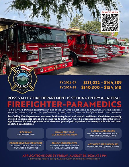 Ross Valley Fire Ad 08.10.26