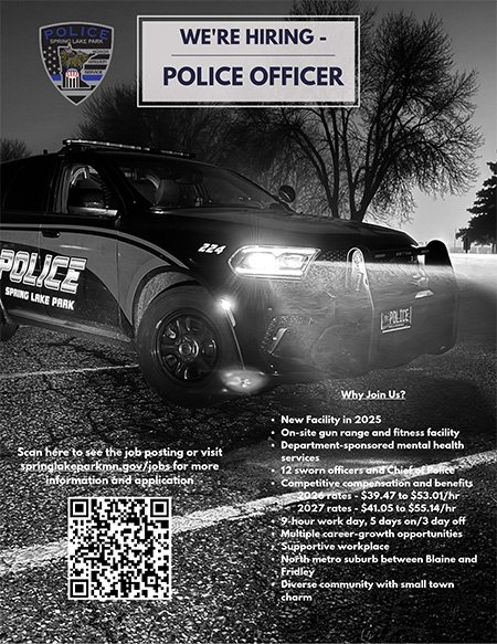 Spring Lake Park Police Ad 10.06.26