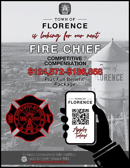 Town of Florence AZ Fire Chief Recruitment Ad 06.24.26