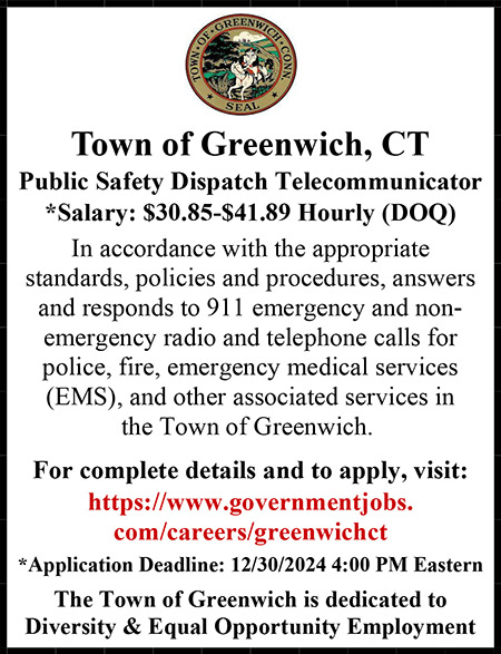 Town of Greenwich Dispatcher Ad 02.12.24.pub