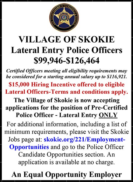 Village of Skokie Lateral Police Ad New 06.01.26