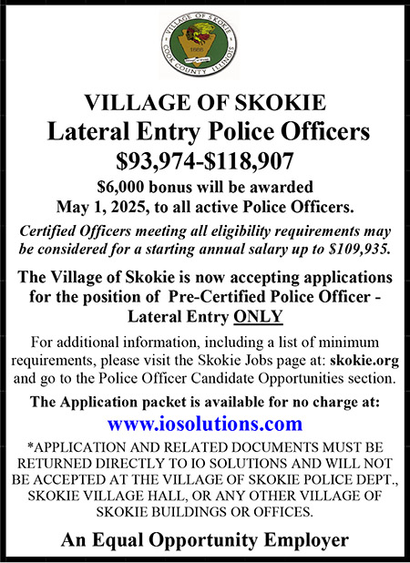 Village of Skokie Lateral Police Ad.pub