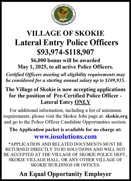 Village of Skokie Lateral Police Ad.pub